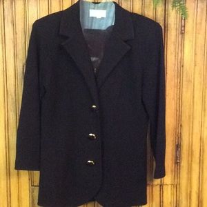 St John by Marie Gray Knit Blazer Jacket